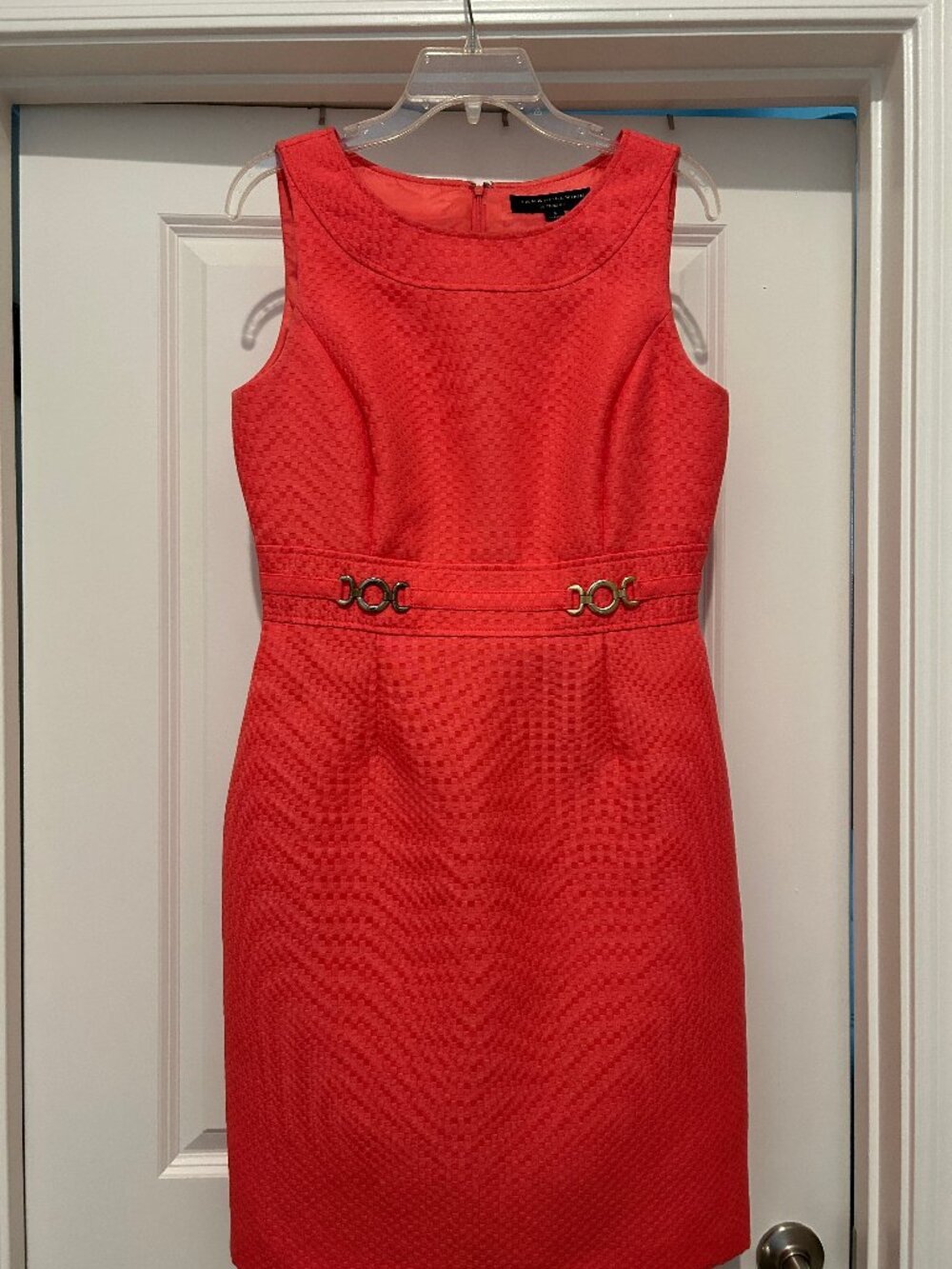 Tahari by Arthur S. Levine Studio Women’s Sheath Dress – Coral Color - Size 6